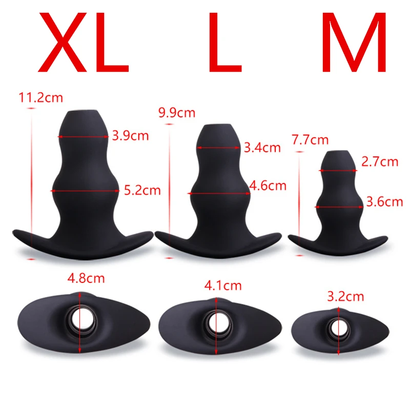 Anal Erotic Toys Peep Anus Hollow Butt Plug Enema For Woman Men Silicone Prostate Massager Gay Sex Equipment |