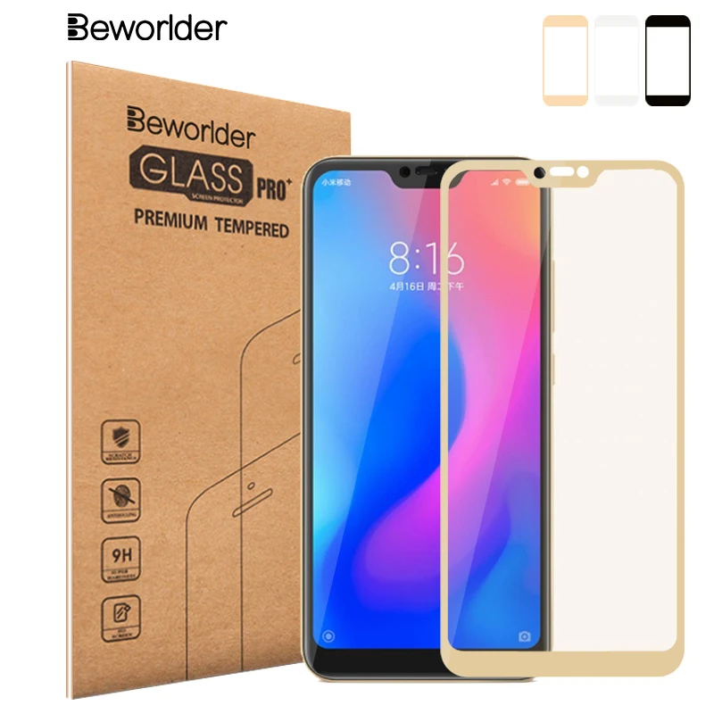 Beworlder закаленное стекло для Xiaomi Redmi 6 Pro защита экрана с полным покрытием Защитная