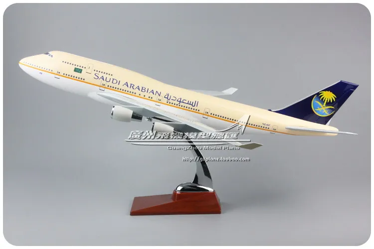 

Модель самолета из смолы, 47 см, авиакомпании Саудовской Аравии, Боинг 747-400 SA, модель самолета B747, модель летательного аппарата в масштабе 1:47, ...