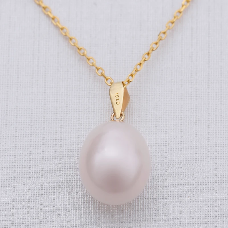 DAIMI ожерелье с подвеской из 18-каратного желтого золота и черного жемчуга