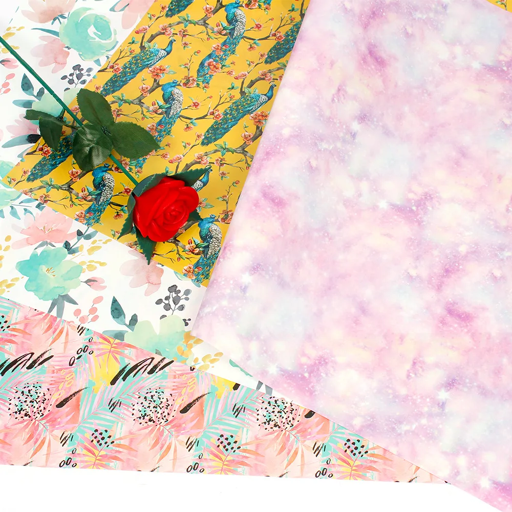 Упаковочная бумага для подарков Flower Christmas, 10 штук/лот, материал для упаковки подарков, ремесла DIY, новогоднее декорирование дома Xmas Home on.