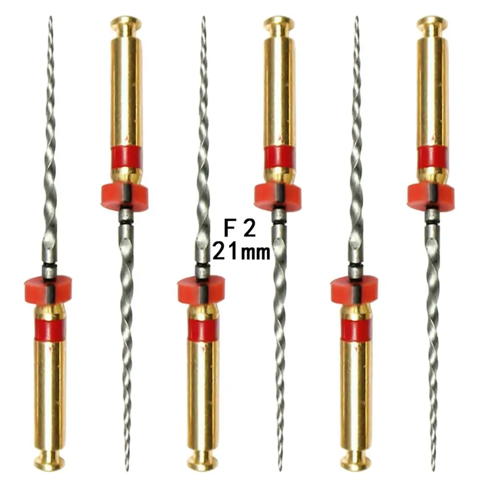 

1Pack(6pcs)21mm F2 Dental Root Canal Files Niti Engine Endodontic File Rotary