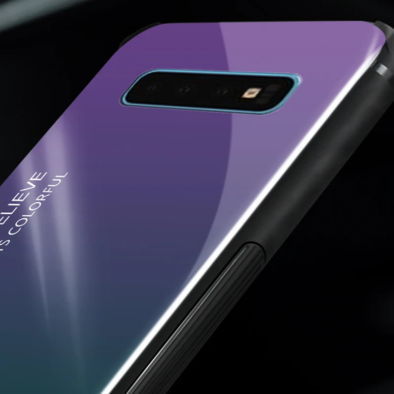 Leanonus градиент закаленное Стекло чехол для samsung Galaxy S10e S8 S9 S10 Plus Note 8 9 A6 A8 плюс 2018