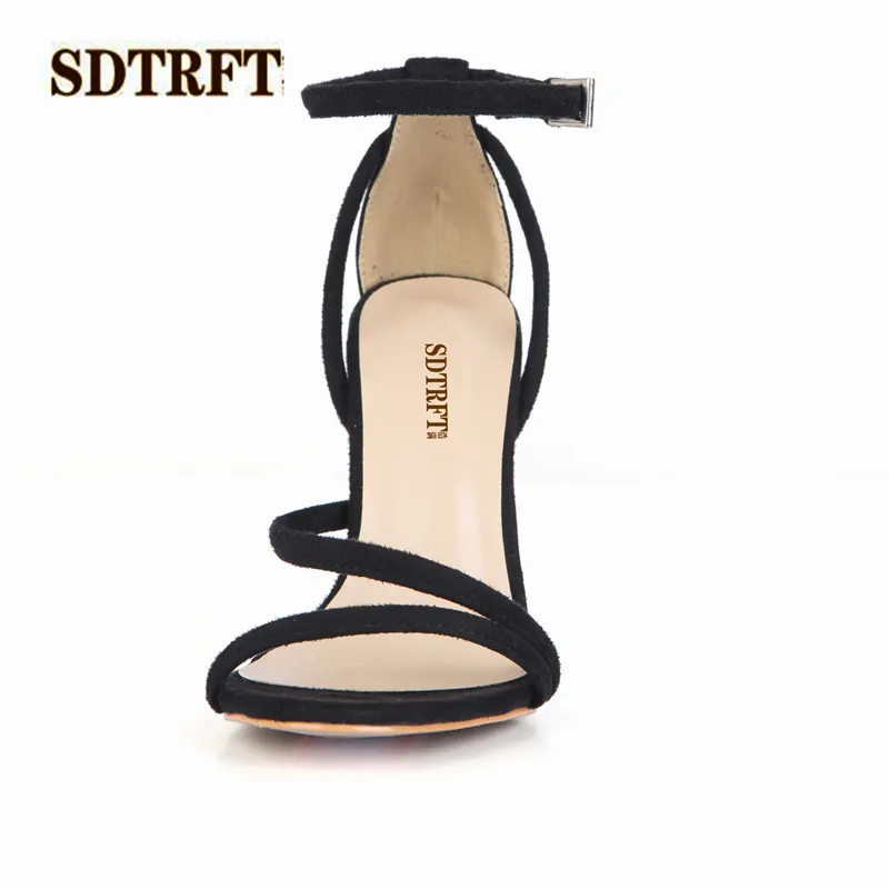 SDTRFT/zapatos mujer летние модные босоножки красного цвета на шпильке обувь с пряжкой
