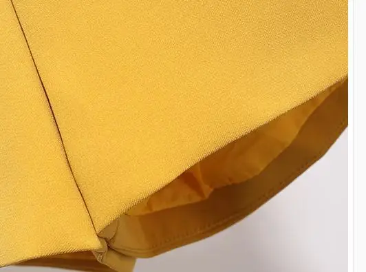 Женские широкие шорты с высокой талией повседневные желтые черного и рыжего