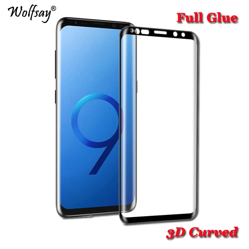 3D изогнутый экран протектор для Samsung Galaxy S9 закаленное стекло полное клеевое