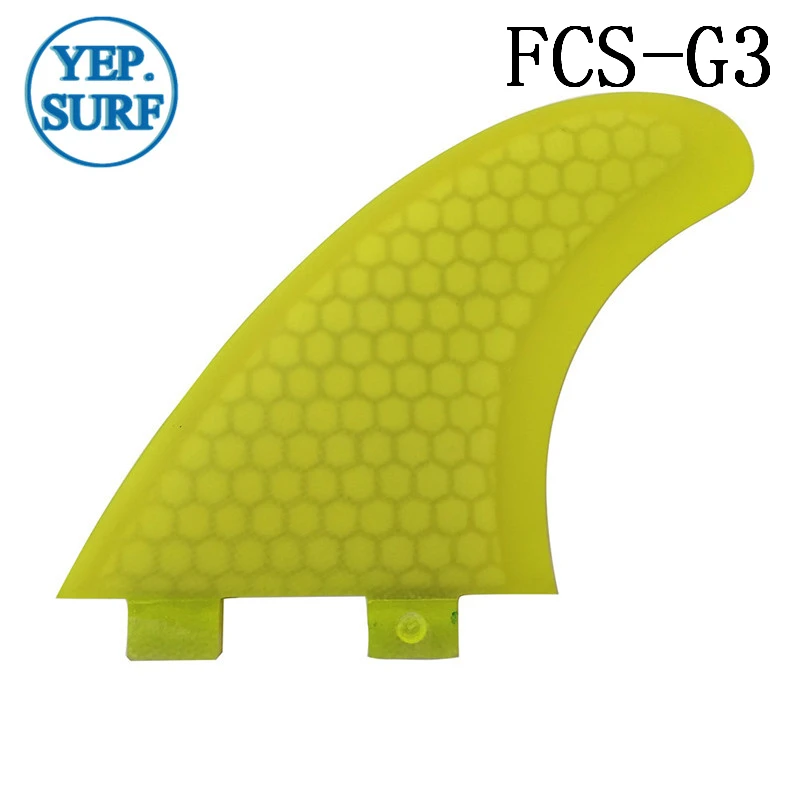 Плавники для серфинга FCS размер G3 сотовые плавники из стекловолокна желтого