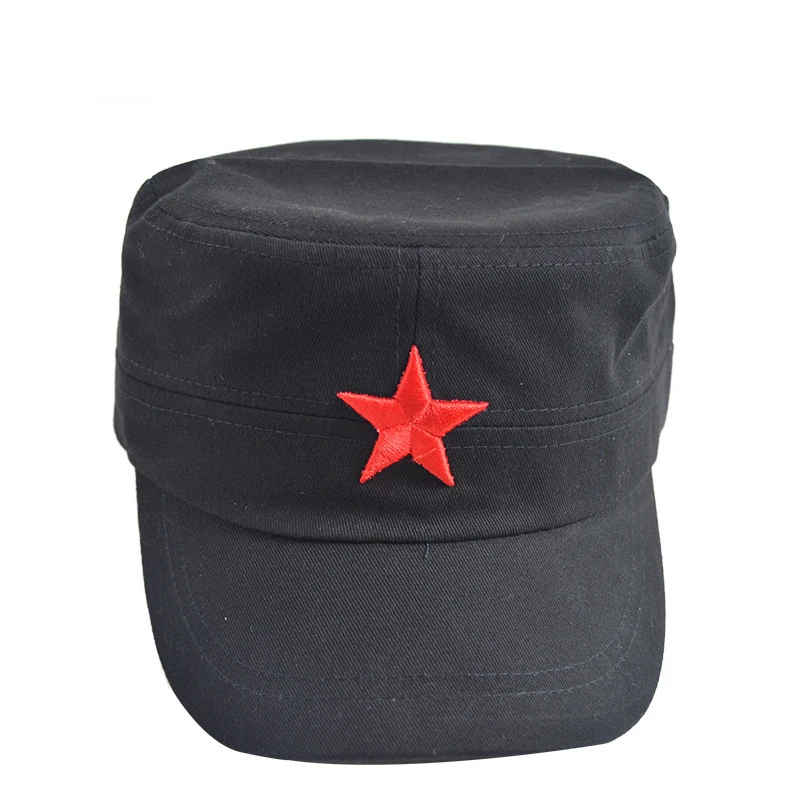 3D Красная звезда Вышивка Bone Военное Дело Кепки черный Армейский зеленый с