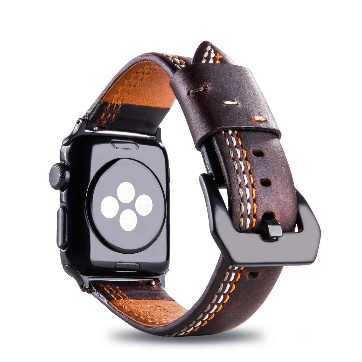 Ремешок кожаный для Apple Watch Band 38 мм 42 браслет из натуральной кожи iWatch 40 44 Series 1 2 3 4