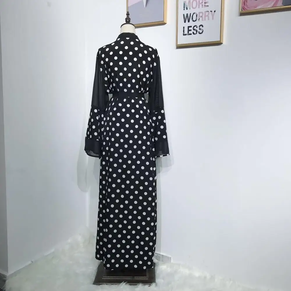 Мусульманское платье Abaya мусульманское черно-белые пояса абайя Дубай индийская