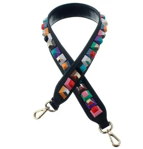 Black Gold Buckle Новые дизайнерские женские сумки с заклепками на ремешке, модный бренд, цветочный дизайн, на ремне для женщин, сумочка с ручкой, шикарные женские сумки, ремни - Цвет: Black Gold Buckle