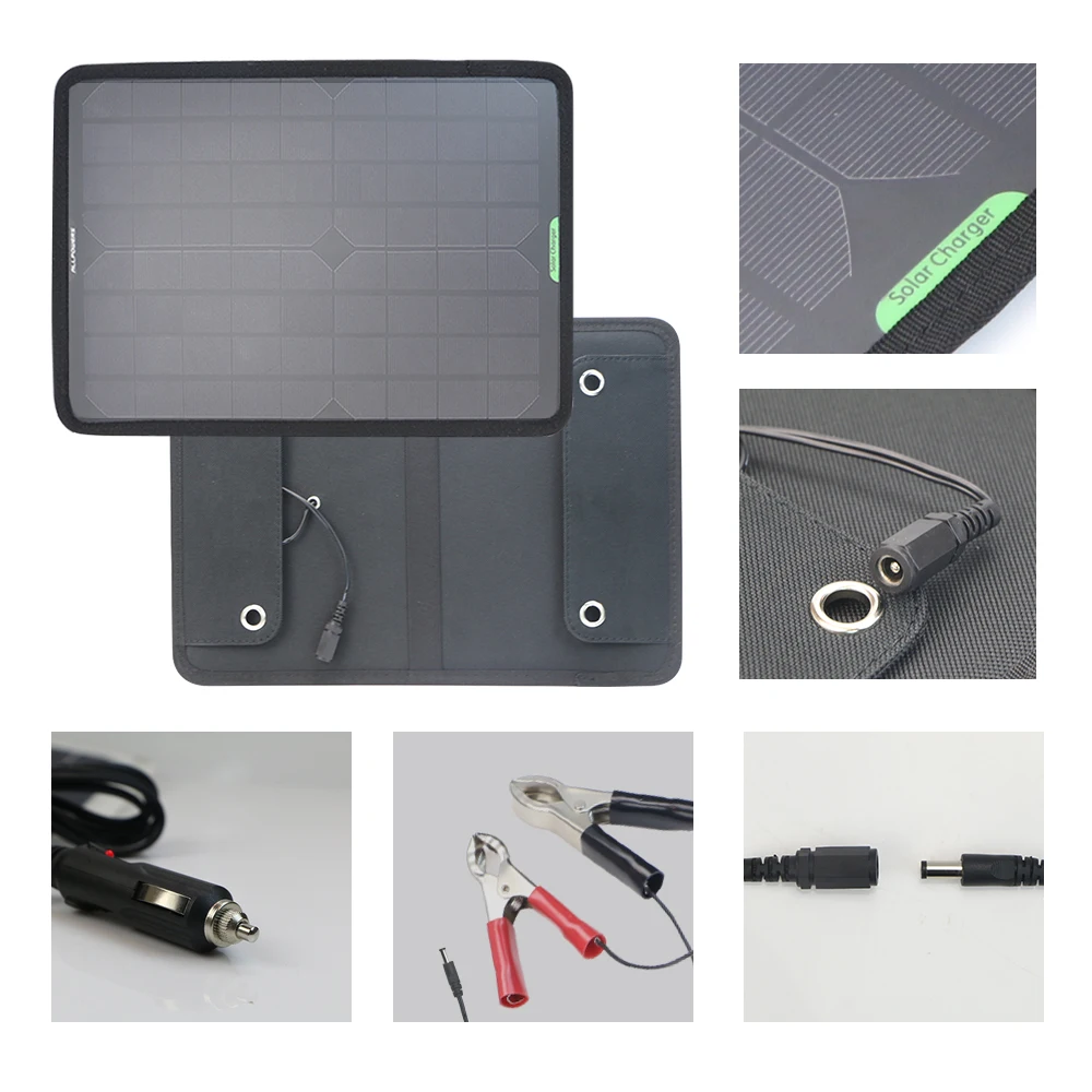 Автомобильное зарядное устройство ALLPOWERS с солнечной панелью 10 Вт 12 В