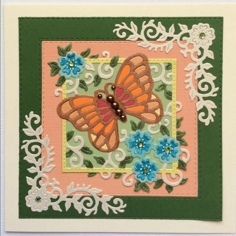 LLove CCraft Metal Cutting Dies Butterfly Square for DIY Scrapbook Album Paper Card Decorative Craft Embossing Die 2019 NEW | Дом и сад