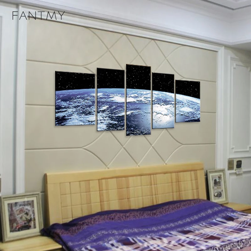 Fantmy Безрамное картину живопись по номерам Аннотация DIY Планета Земля картина