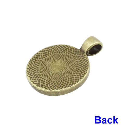 Подходит для 16 мм круглая античная серебряная/бронзовая Серебряная