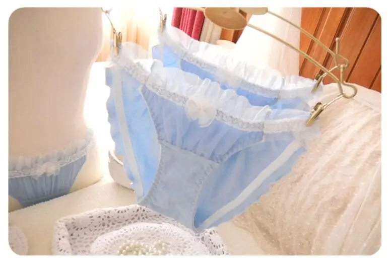 Новинка года, настоящие фотографии, Размеры M, L, XL, милые хлопковые кружевные трусики принцессы в стиле Лолиты, нижнее белье, трусики-стринги WP340