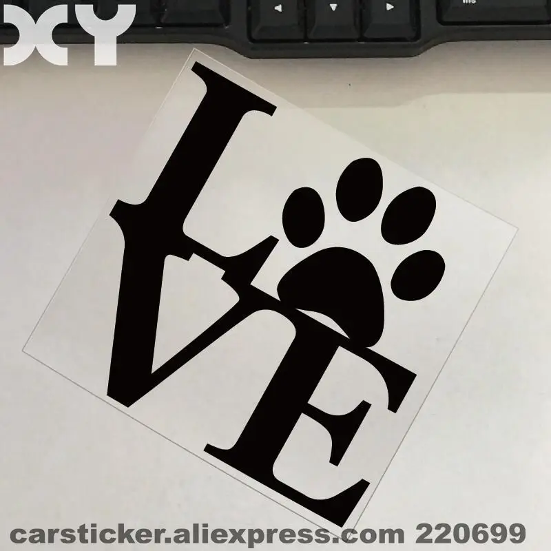 I Love My Dog Cat Precision Cut Vinyl Decal автомобильная наклейка грузовик автомобиль Прямая