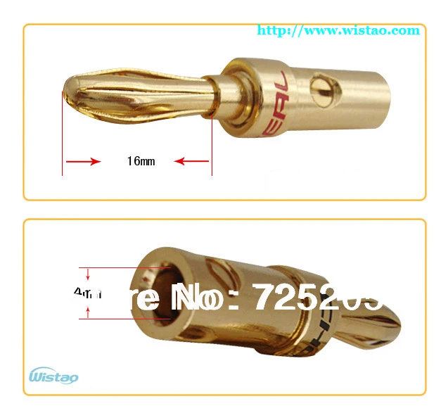 Штепсельная вилка типа банан медный терминал высокой чистоты 4N OFC проводник с