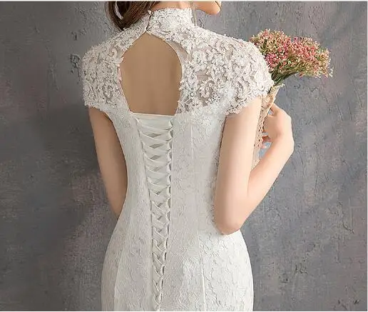 Красивое белое кружевное свадебное платье 2019 Vestidos De Novia Высокое/низкое пляжное