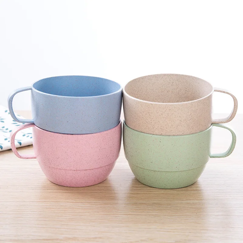 YUJIE Office Coffee Cup Eco-friendly Mouthwash Cups Wheat Straw Milk Tea Kitchen Supplies Children Water | Дом и сад