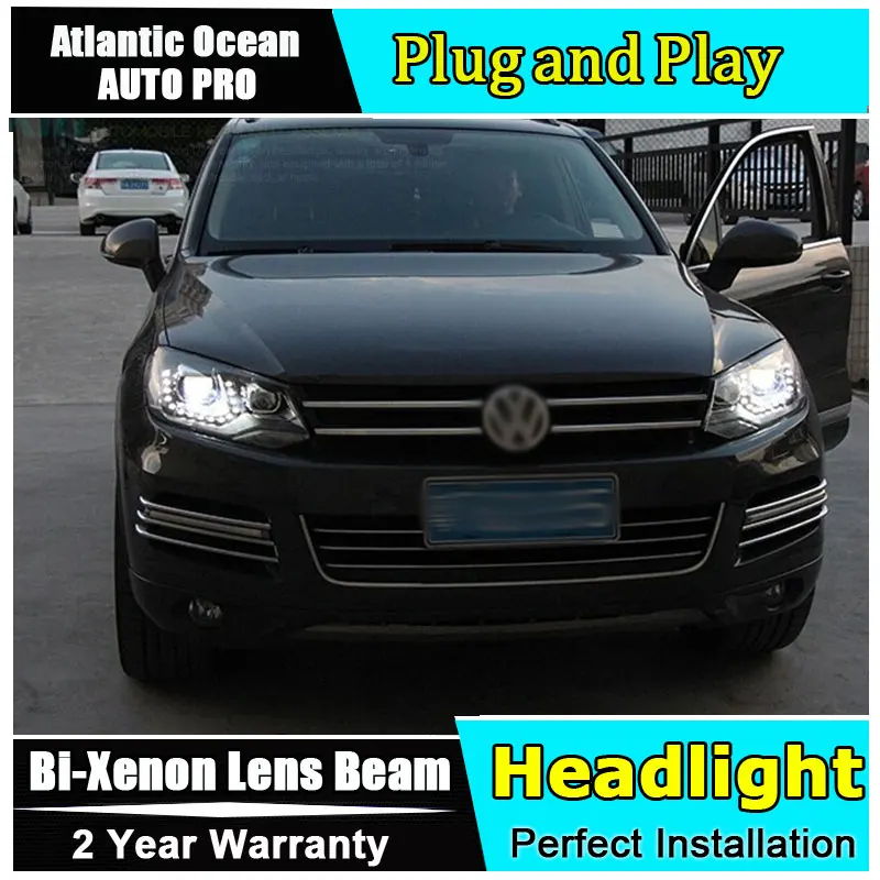 2011-2014 для vw touareg фары автомобиля Тюнинг автомобилей светодиодный DRL слезы глаза