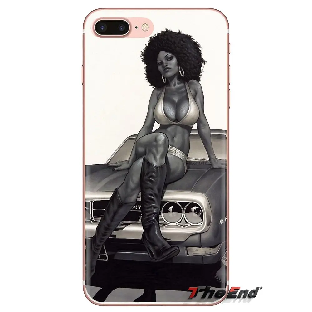 For Xiaomi Mi4 Mi5 Mi5S Mi6 Mi A1 A2 5X 6X 8 9 Lite SE Pro Max Mix 2 3 2S Cartoon Black Women Art Pattern Soft TPU Phone Case |