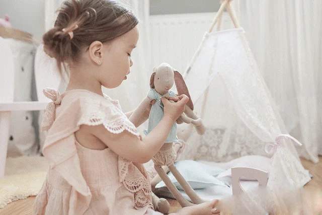 Девочка Лето Сладкий Розовый Блузки Оборками и кружевами Одежды Хлопок лен