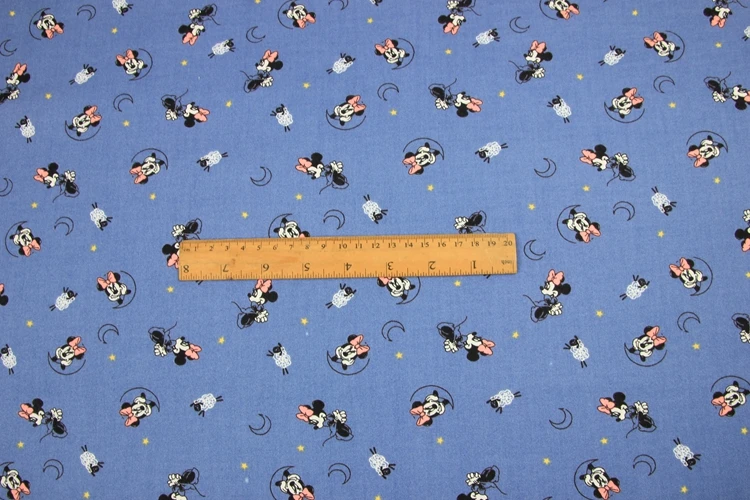 50*140 см хлопок поплин мультфильм печати Минни Ткань, ручной работы DIY одежды платье Детская одежда D30