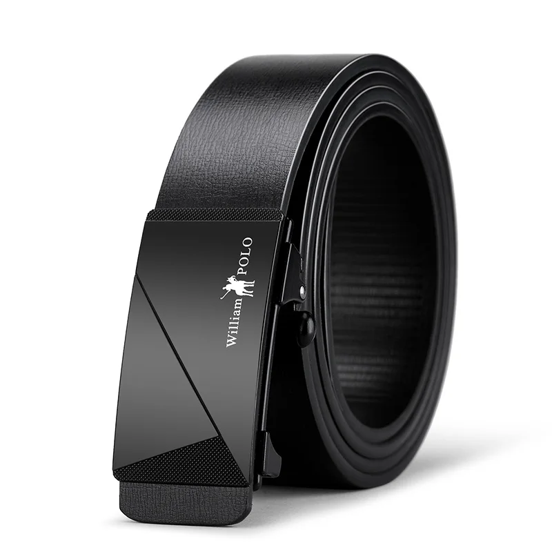 

Мужской модный простой ремень с автоматической пряжкой для отдыха из коровьей кожи