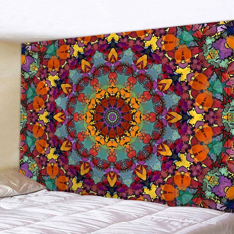 Индийская Мандала настенная подвесная гобеленка хиппи домашняя декоративная
