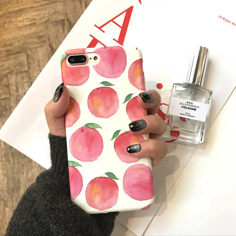 Jiban для IPhone X Kawaii модные милые Летнее платье с героями мультфильмов плоды персика