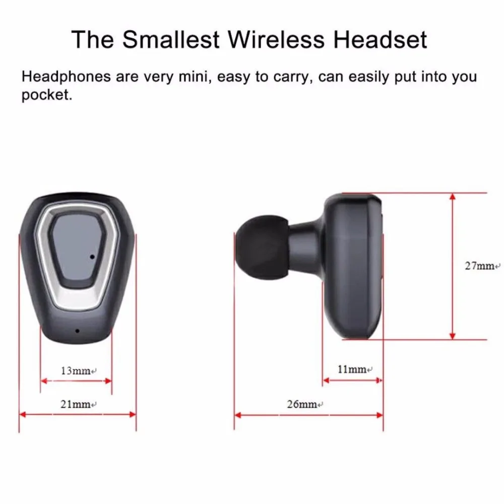 Портативные наушники A7 TWS Bluetooth Беспроводные спортивные стерео с микрофоном bluetooth