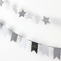 1pcset mini paper garlands for christmas gift decor with xmas stars trees shape happy new year merry christmas tree decoration