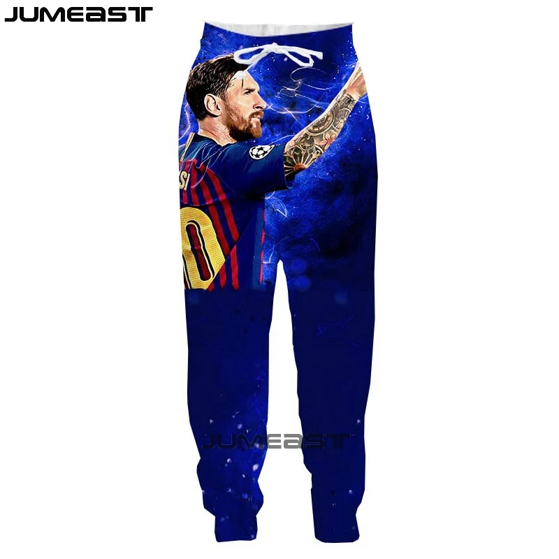Jumeast бренд для мужчин/женщин 3D принты "Футбол" Звезда Lionel Messi повседневные длинные штаны спортивный пуловер длина спортивные брюки - Цвет: 03
