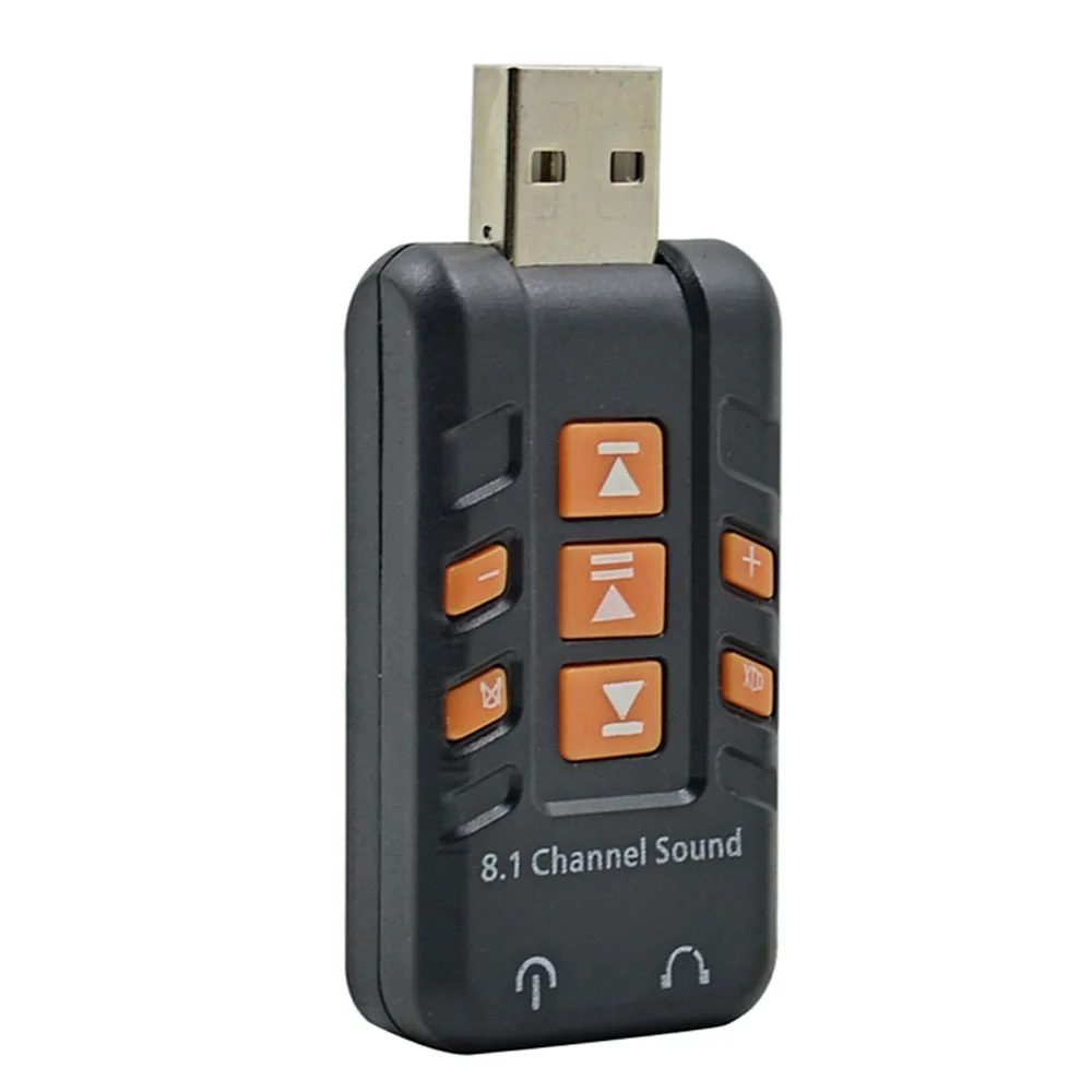 Внешняя звуковая карта TISHRIC 8 1 3D с USB 2 0 на 3 5 мм|Звуковые карты| |