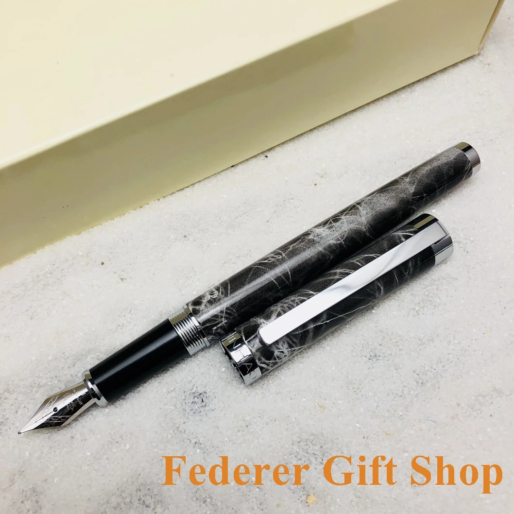 Перьевые ручки Jinhao L155 цветная металлическая подарочная Серебряная ручка с