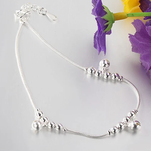 24PCS Women Fashion 3Pcs Bells 12 Beads Luxury Chain Ankle Bracelet Beach Anklet | Украшения и аксессуары
