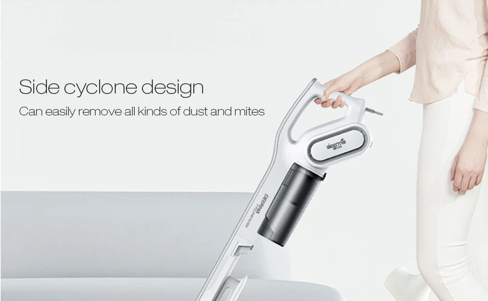 Xiaomi Deerma DX700 2-в-1 вертикальный ручной пылесос бытовой бесшумный пылесос 15 кПа с большой Ёмкость пылеуловительная камера