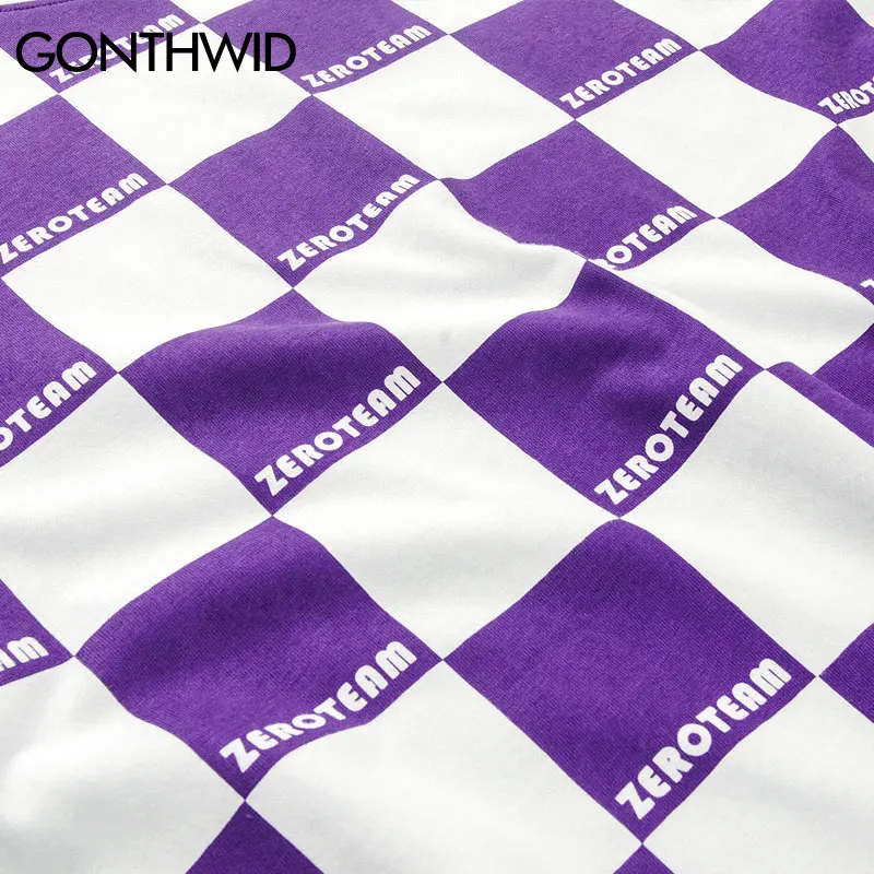 GONTHWID Squared с принтом букв уличная Футболки Мужские Лето 2019 г. хип хоп Hipster