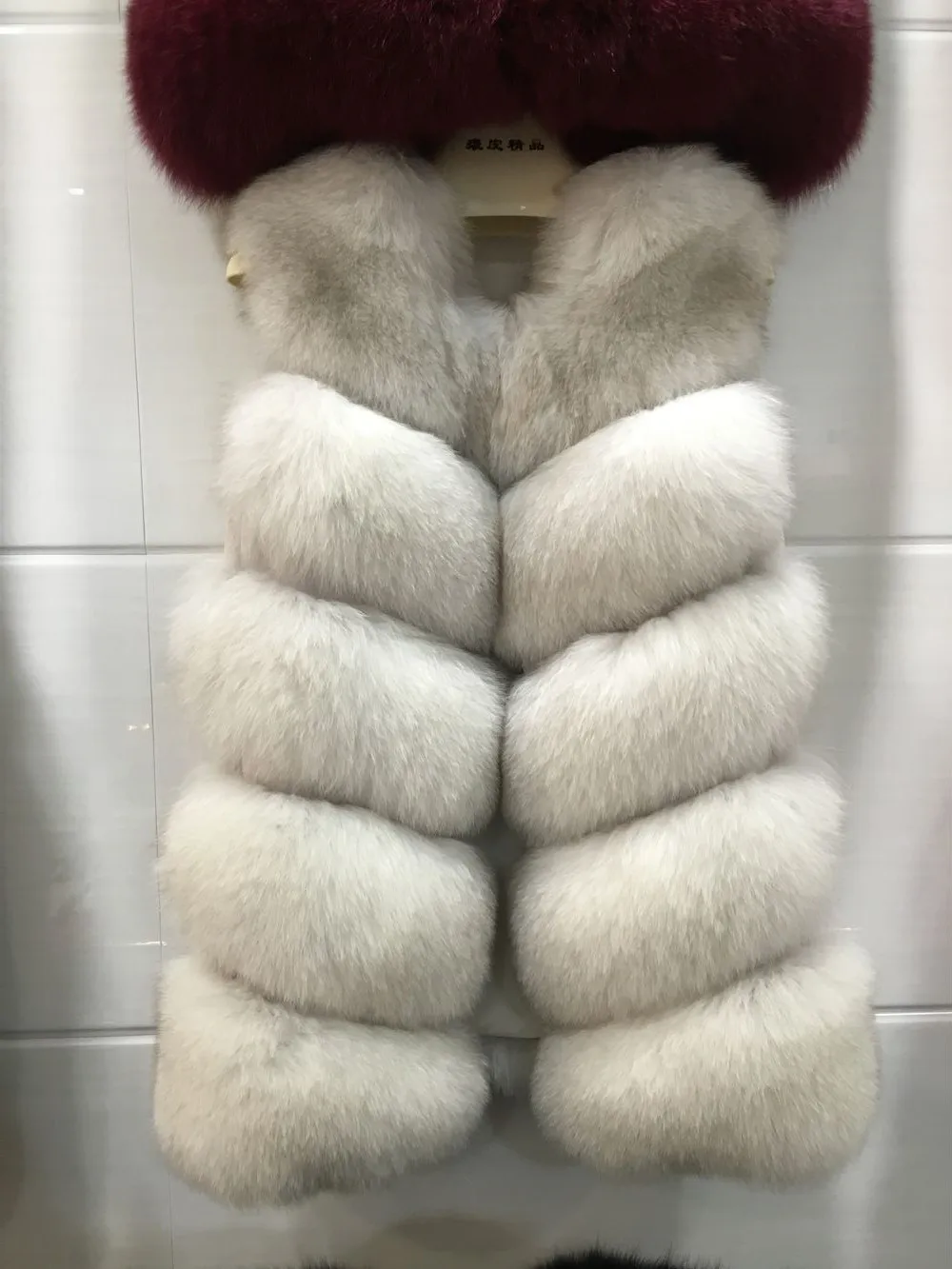 

Winter women's jacket faux fox fur coat vest imitation fur waistcoat female sleeveless patchwork fur outwear slim jacket L1553