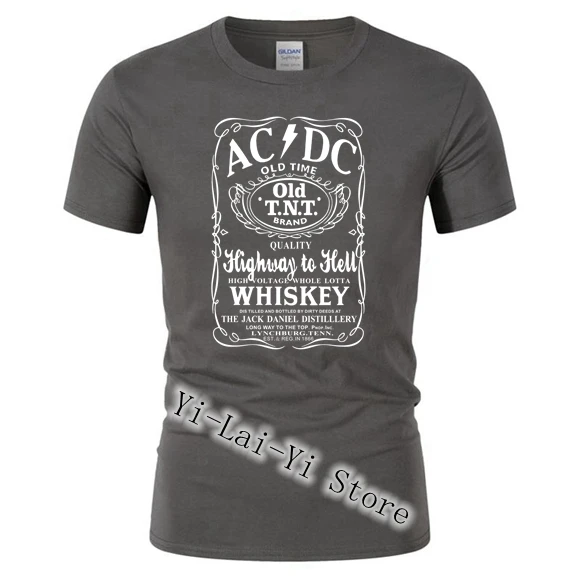 Музыкальная группа ACDC футболка для мужчин Прямая поставка Летняя AC DC короткий