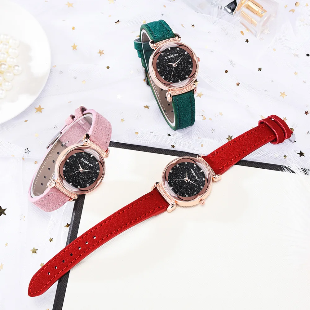 Gogoey Relojes Mujer Роскошные Брендовые женские часы индивидуальность романтическое звездное небо наручные часы горный хрусталь Дизайн Женские часы