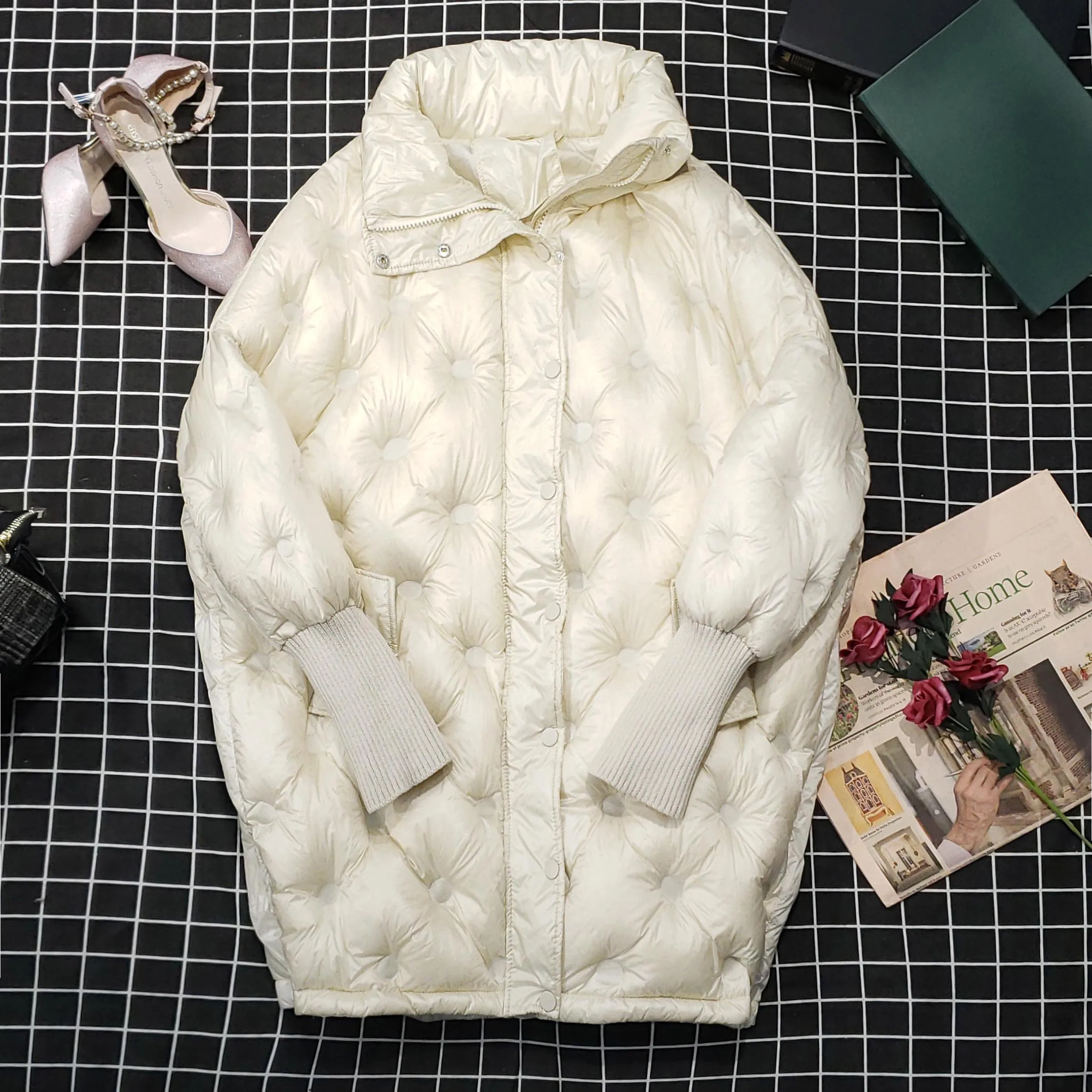 Пуховик женский белый зимний 2019|Женские пуховики| |