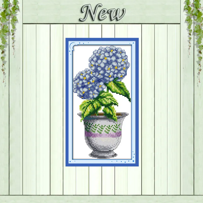 Violet bonsai Фиолетовый бонсай красочный цветок декор живопись Счетный принт на холсте DMC 11CT 14CT наборы для вышивки крестиком наборы для вышивки - Цвет: Violet bonsai
