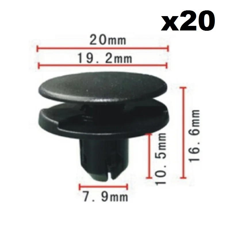 

20x нейлоновые фиксаторы нажимного типа OEM для крыла Honda Acura 91501-TRO-003