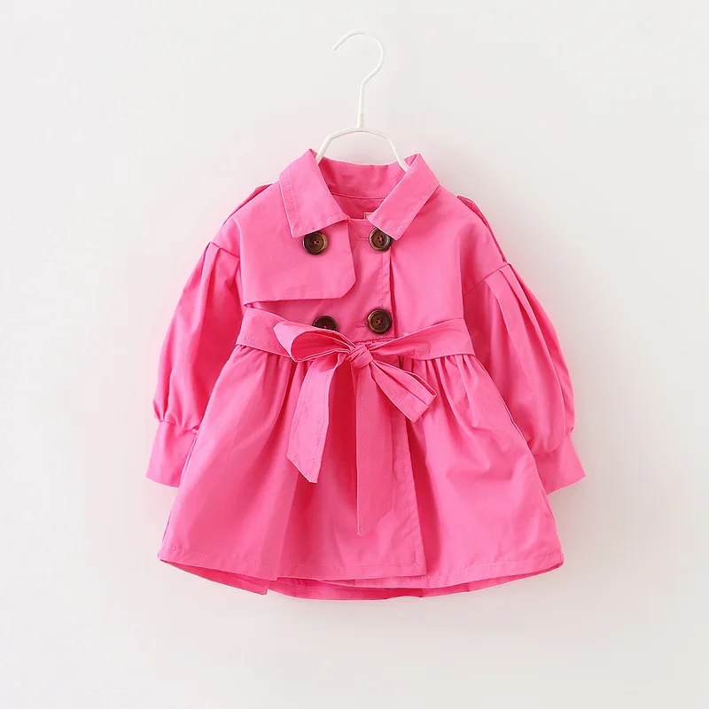 Rose red Новинка года; осенний плащ для девочек; куртка для маленьких девочек; Верхняя одежда; Эксклюзивная детская одежда принцессы; детские пальто; куртки; детская одежда - Цвет: Rose red