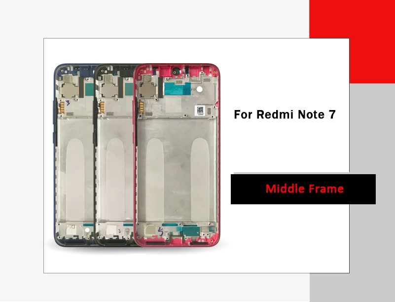 AAA качественная средняя рамка для Redmi Note 7 средняя рамка Корпус Крышка для Redmi Note 7 Pro металлическая средняя рамка