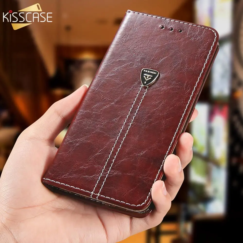 Чехол из искусственной кожи KISSCASE для Samsung Galaxy S9 S8 Plus Note 9 8 Ретро флип чехол