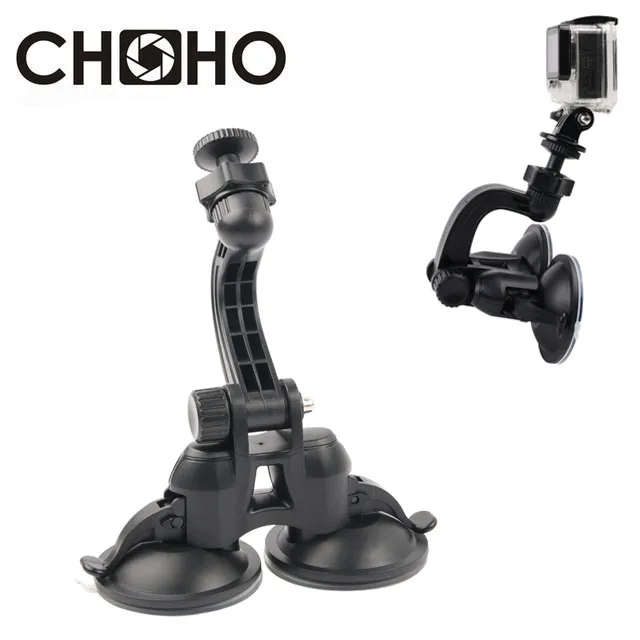 

Крепление на лобовое стекло на присоске автомобиля + длинный винт + 1/4 "Адаптер штатива для Gopro Hero 8 7 9 10 SJCAM Xiaomi Yi 4K 2II аксессуары