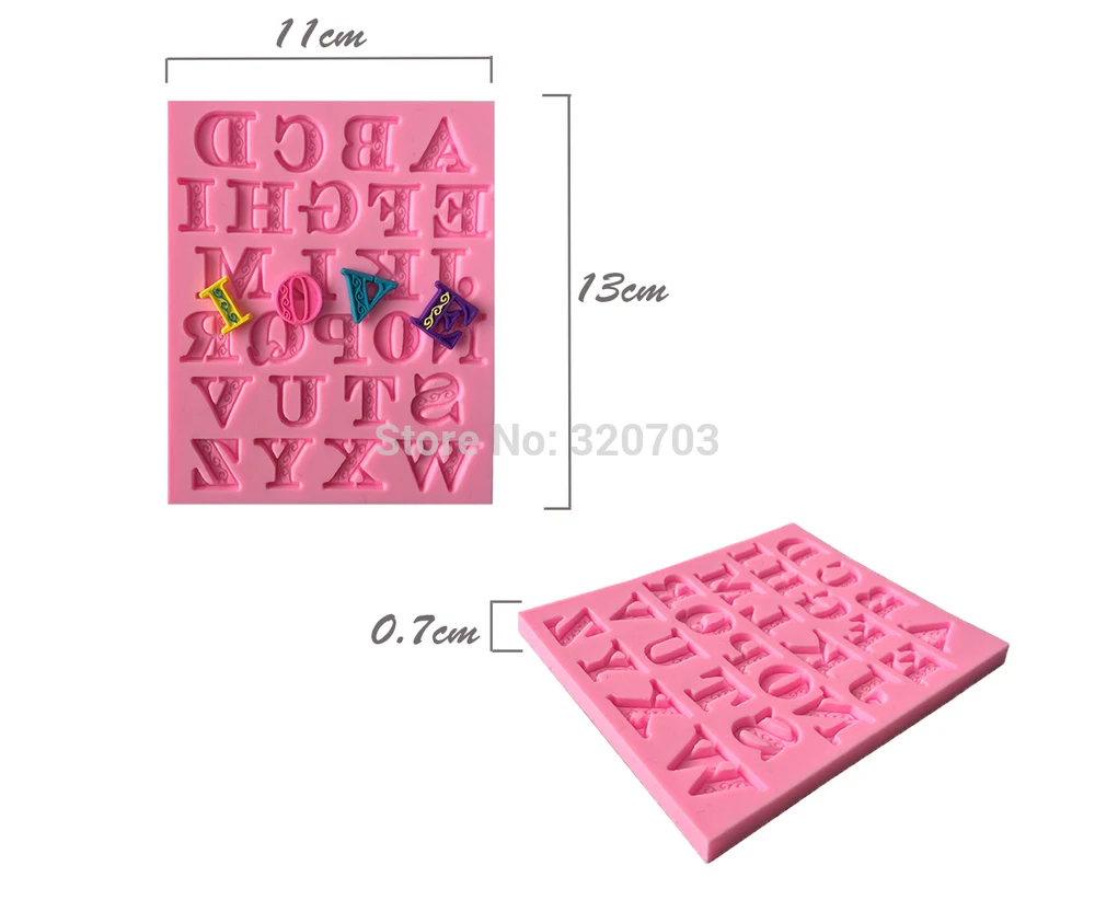 Модельная силиконовая форма для букв и символов из эпоксидной смолы для выпечки кулинарных изделий в кухне "DIY".